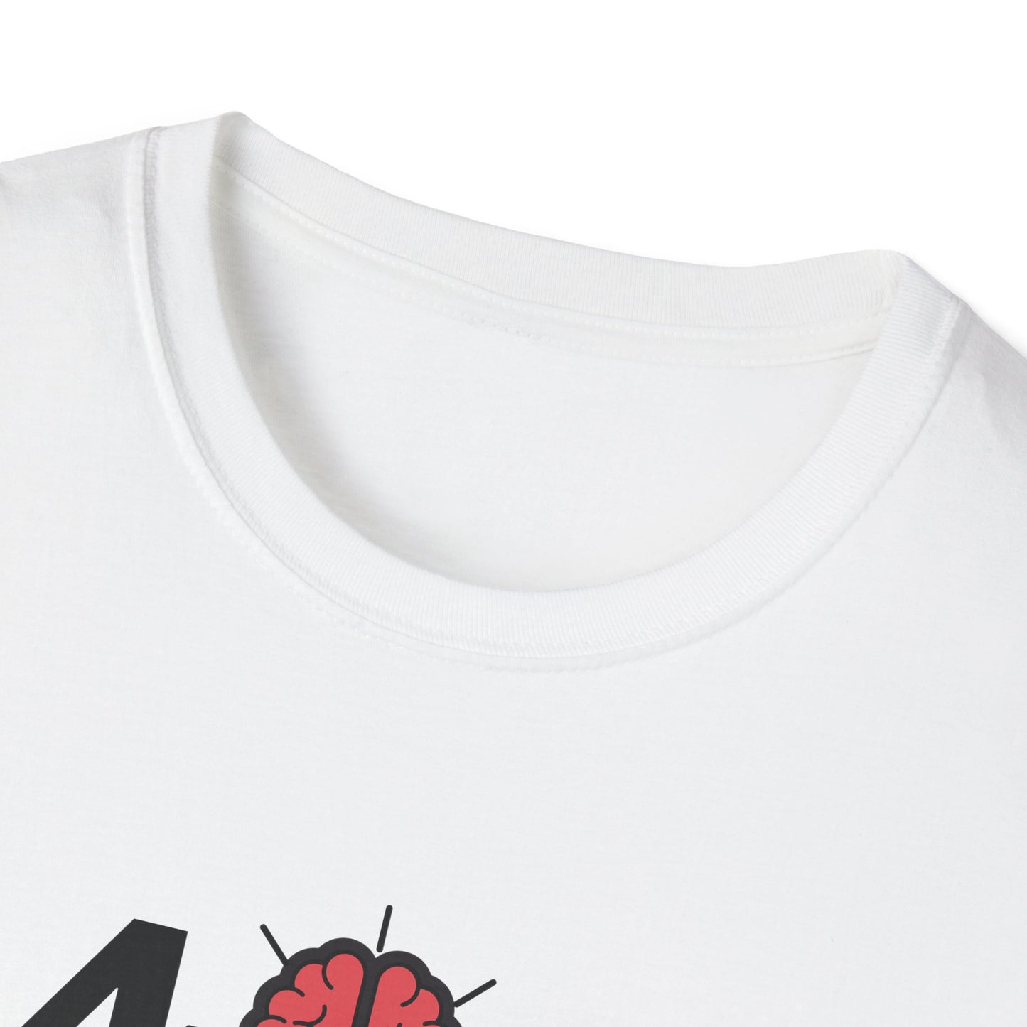 404 Brain Not Found Unisex Softstyle T-Shirt - Fun Casual Tee for Nerds and Tech Lovers