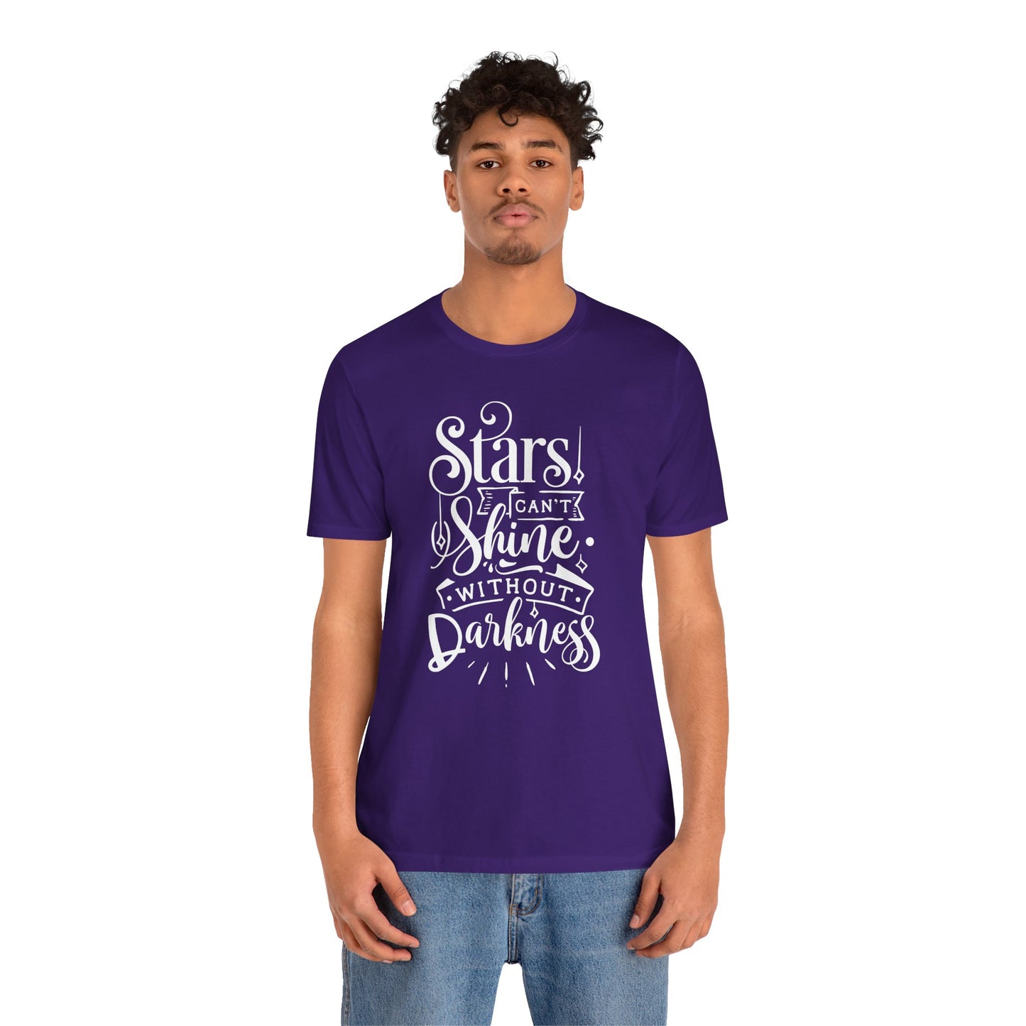 Stars Can't Shine Without Darkness Unisex Jersey Short Sleeve Tee