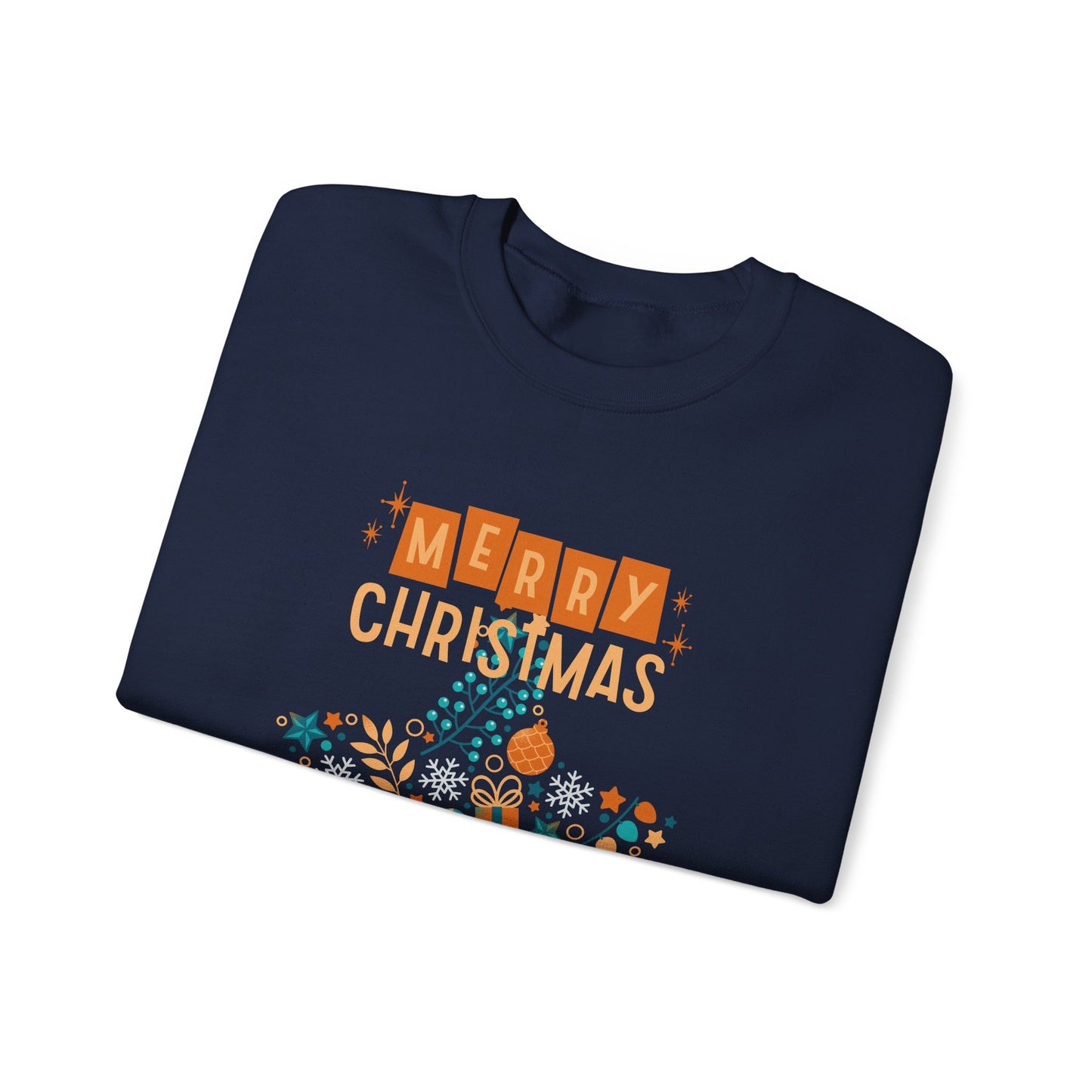 Unisex Heavy Blend Crewneck Sweatshirt Star-Shaped Christmas Montage πβοΈβ¨