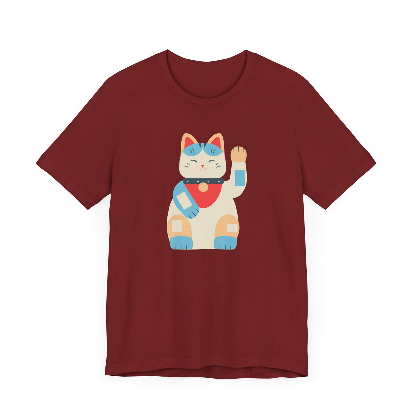 Good Vibes With Maneki-Neko Cat Unisex Jersey Short Sleeve Tee