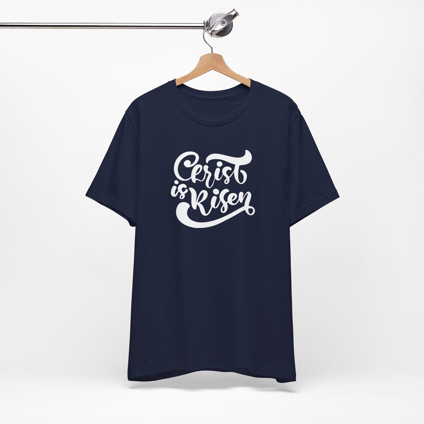 Christ is Risen White Print Unisex Jersey Short Sleeve Tee