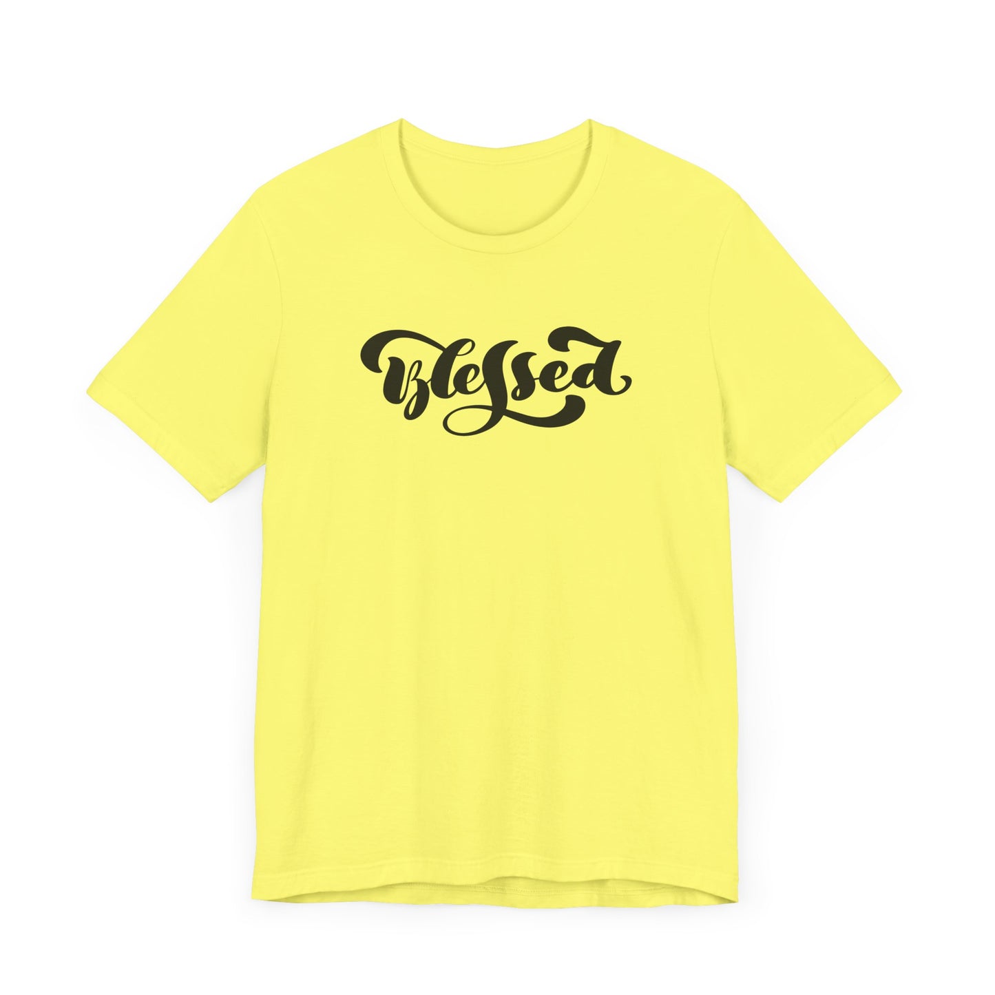 Unisex Jersey Short Sleeve Tee Blessed Quote Black Print