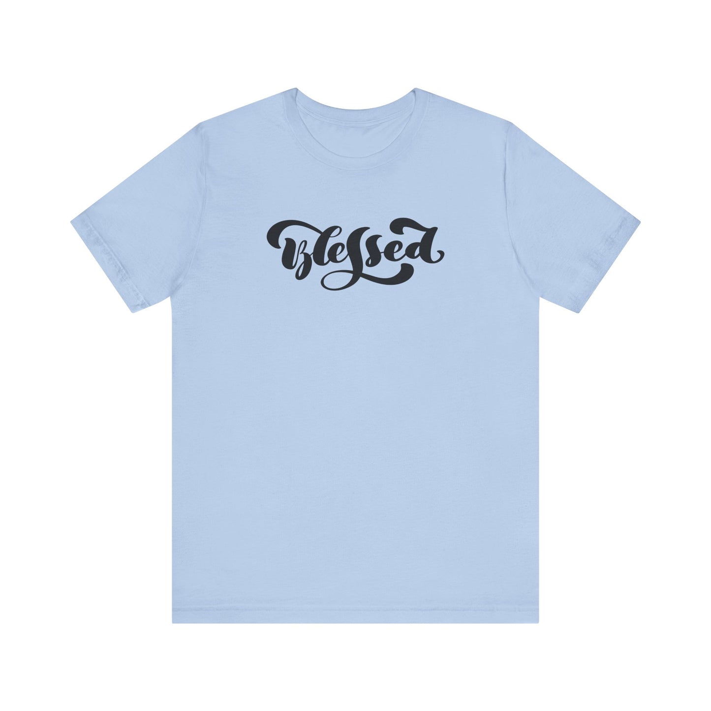 Unisex Jersey Short Sleeve Tee Blessed Quote Black Print