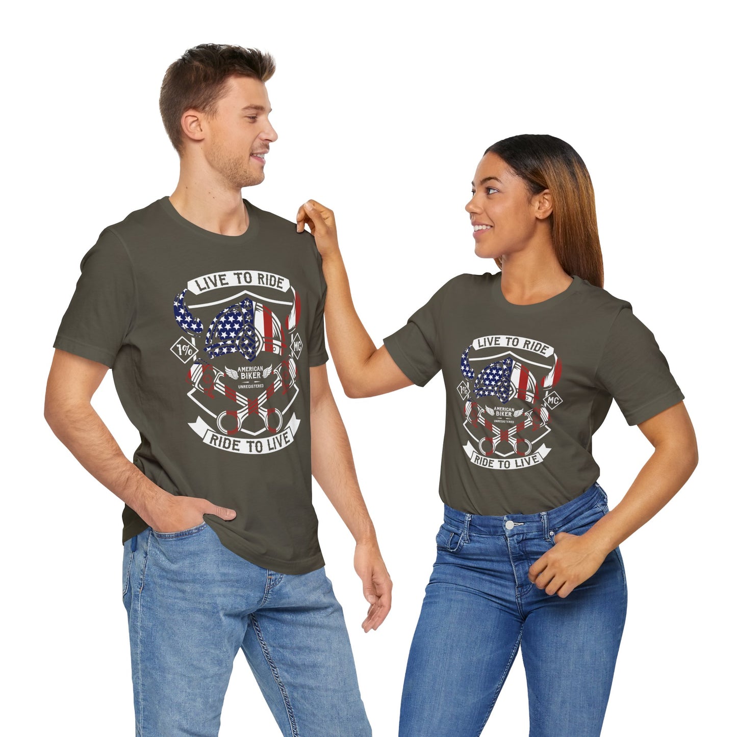 Live To Ride Ride To Live 1% MC Unisex Jersey Short Sleeve Tee