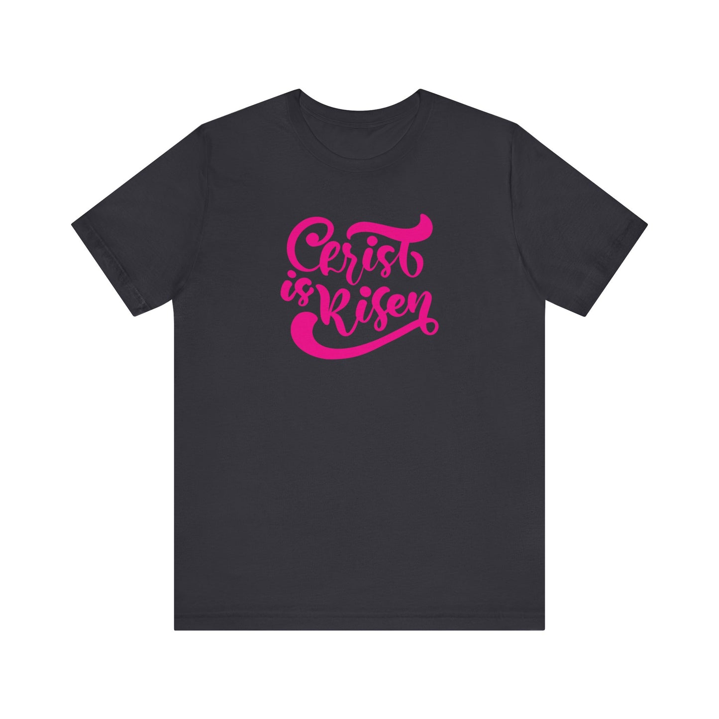 Christ is Risen Pink Print Unisex Jersey Short Sleeve Tee