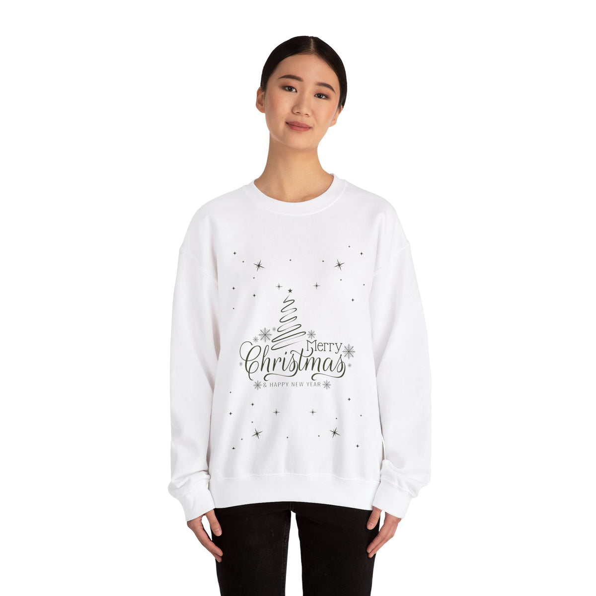 Unisex Heavy Blend Crewneck Sweatshirt Merry Christmas & Happy New Year πβ¨π