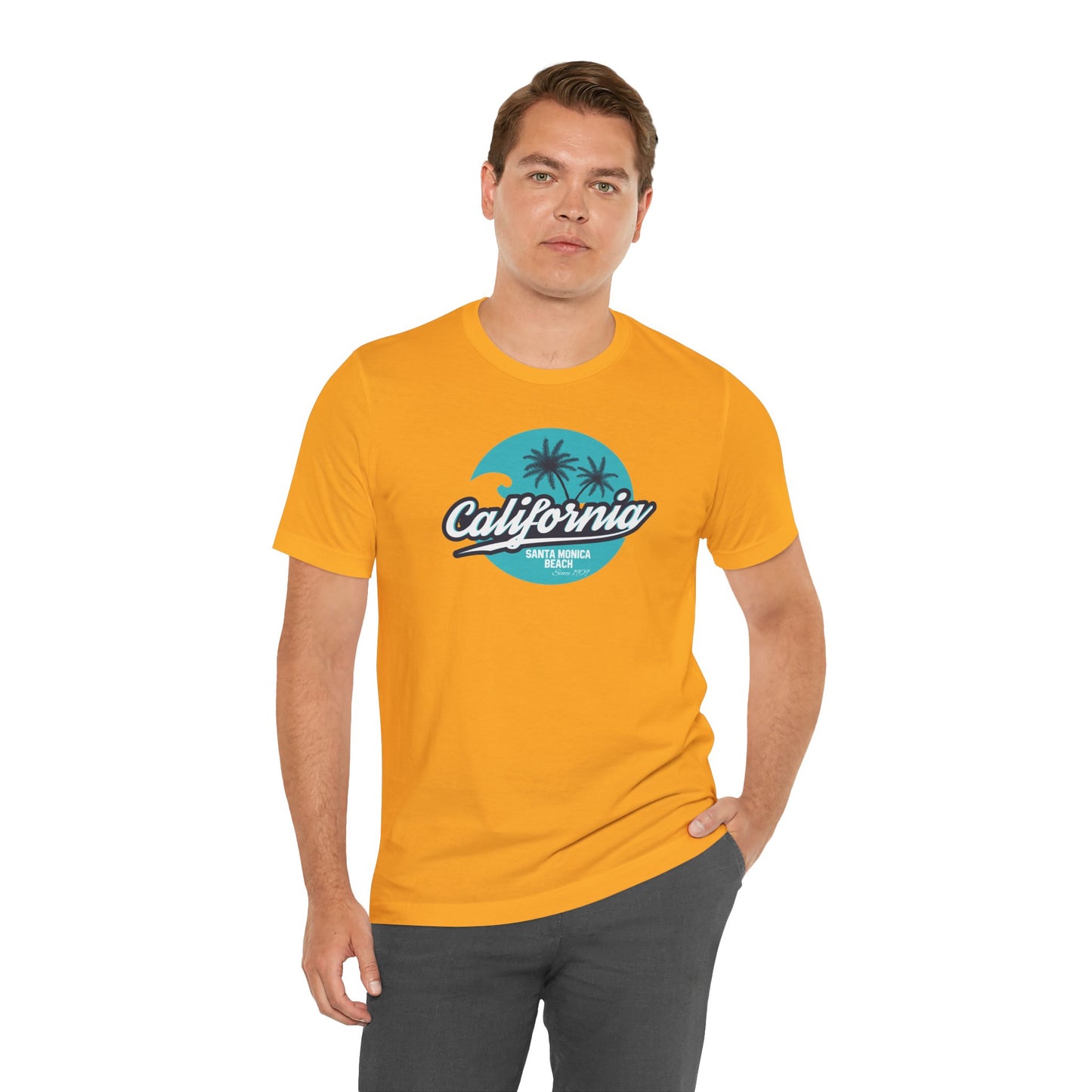 California Santa Monica Beach Unisex Jersey Short Sleeve Tee