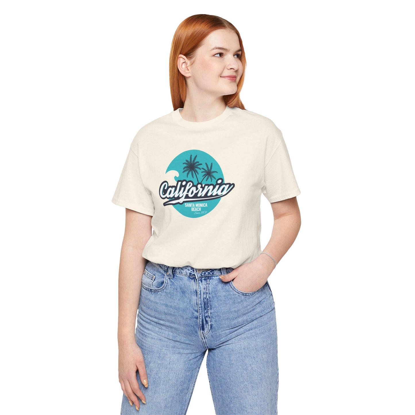 California Santa Monica Beach Unisex Jersey Short Sleeve Tee