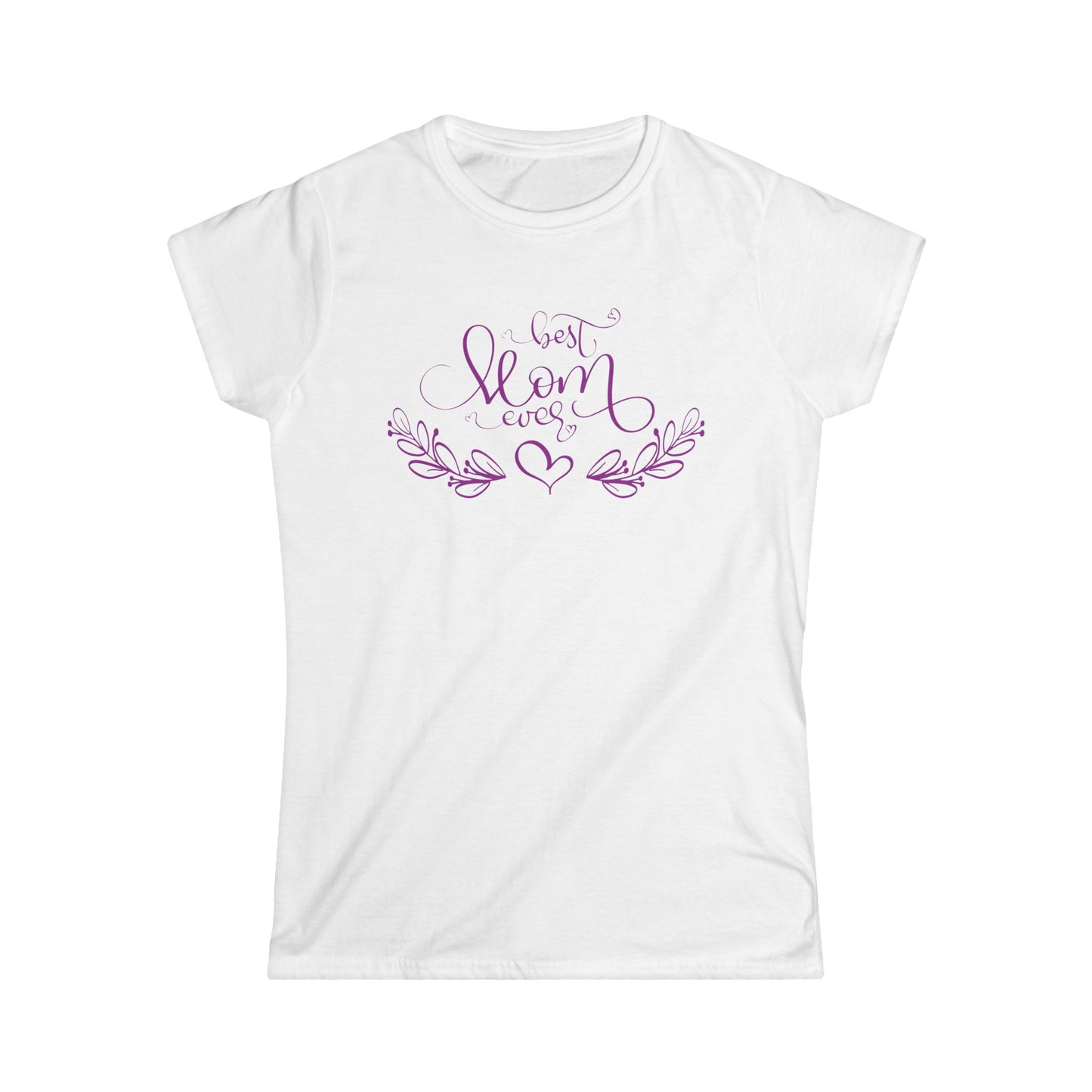 Best Mom Ever Purple Color Print Women's Softstyle Tee