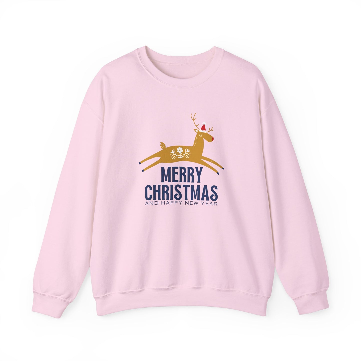 Unisex Heavy Blend Crewneck Sweatshirt Merry Christmas & Happy New Year Reindeer 🎄🦌✨