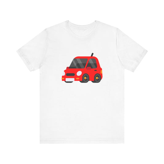 Unisex Jersey Short Sleeve Tee Adorable Car T-shirt Red Car