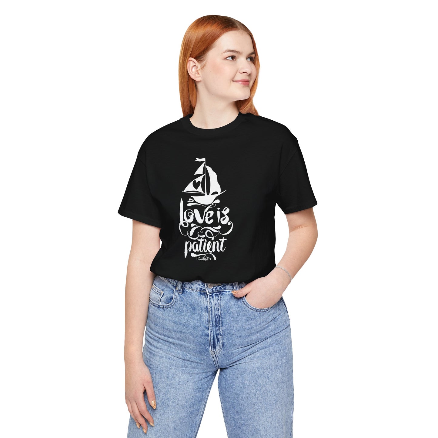Love Is Patient Corinthians 13:4 Unisex Jersey Short Sleeve Tee