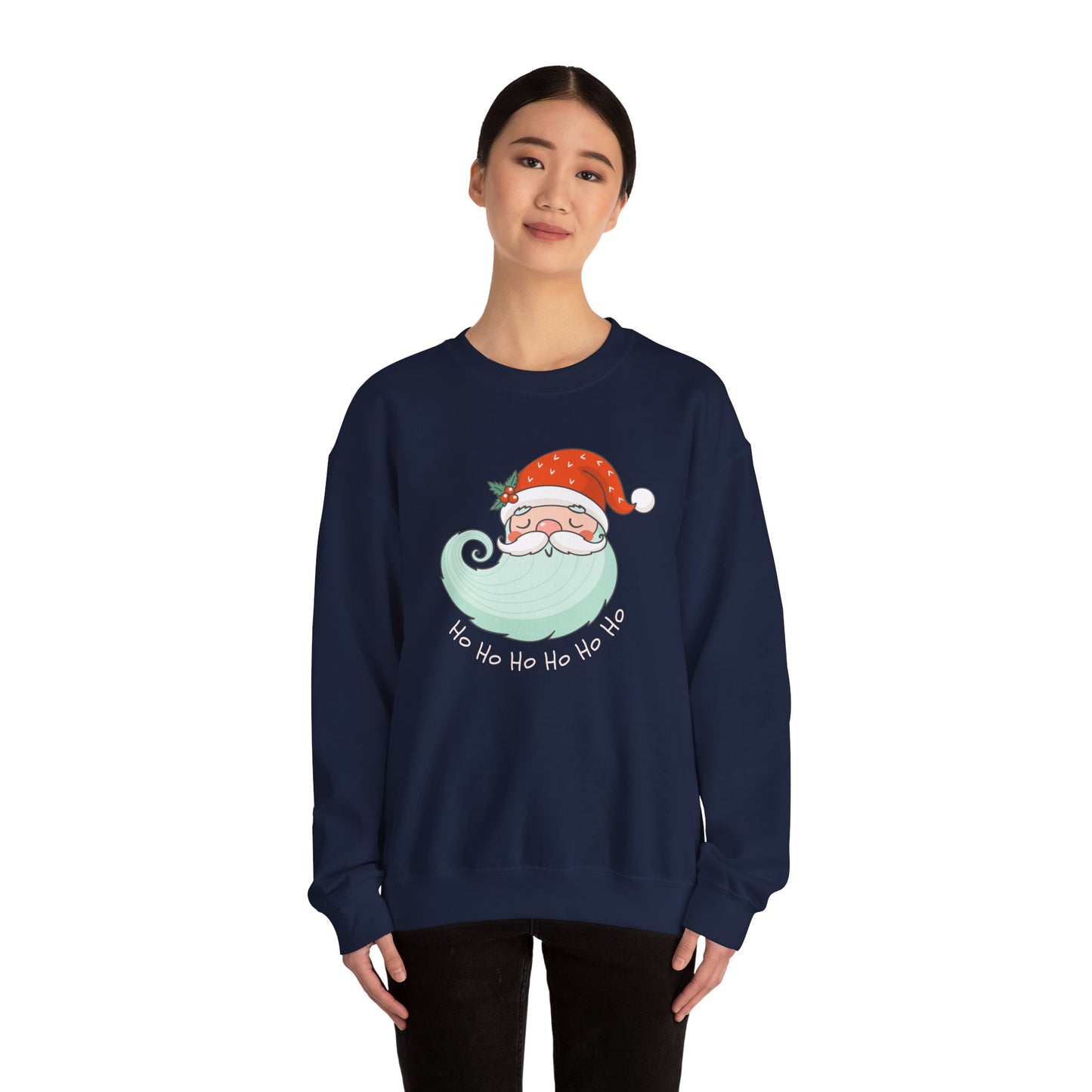 Unisex Heavy Blend Crewneck Sweatshirt Happy Santa Ho Ho Ho 🎅🎉✨