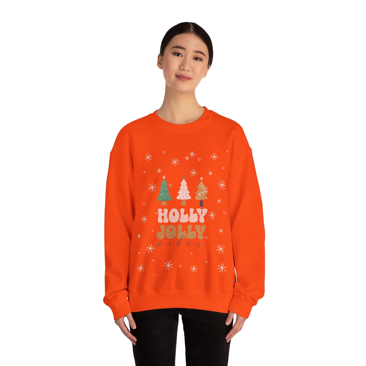 Unisex Heavy Blend Crewneck Sweatshirt Holly Jolly Vibes 🎄✨🌟