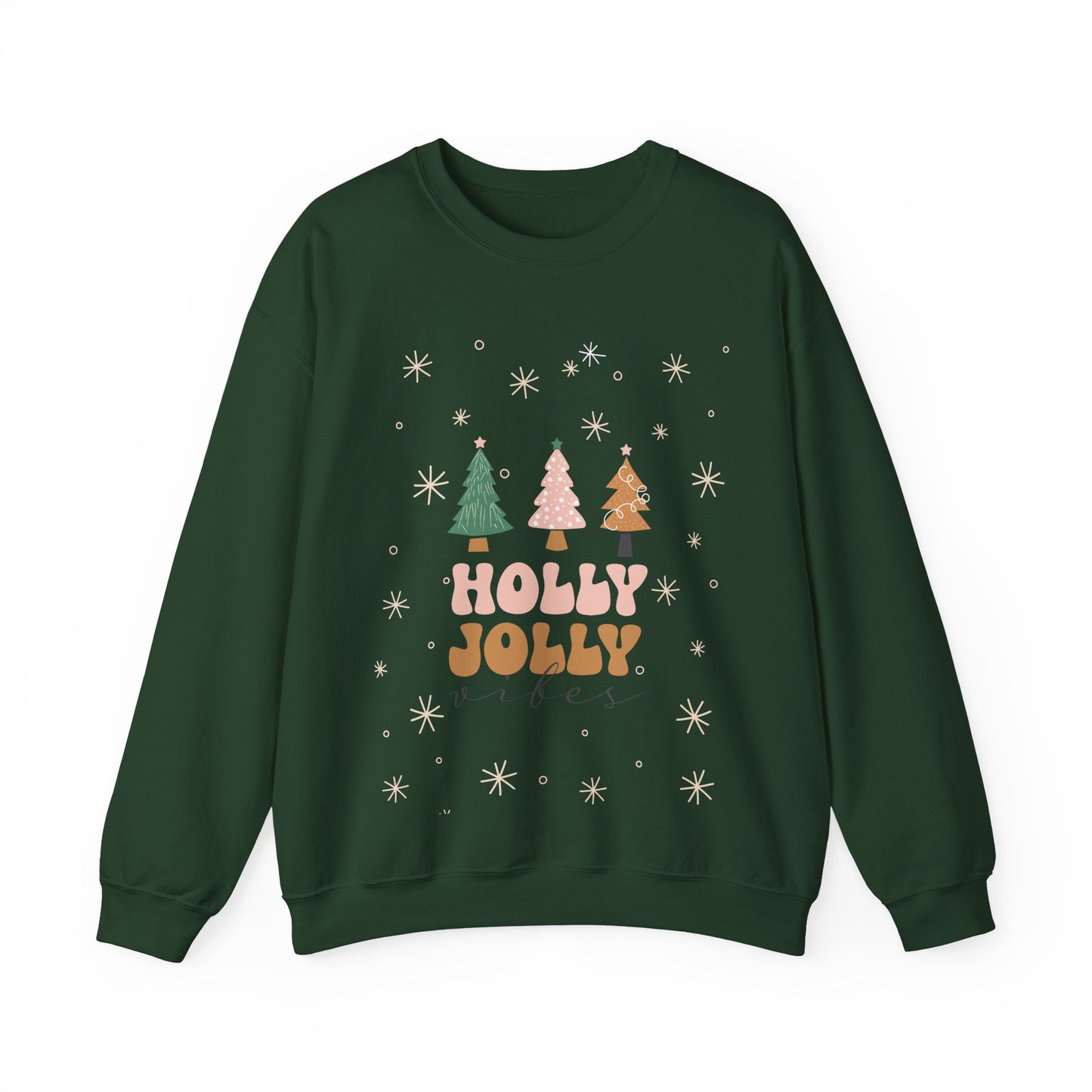 Unisex Heavy Blend Crewneck Sweatshirt Holly Jolly Vibes 🎄✨🌟