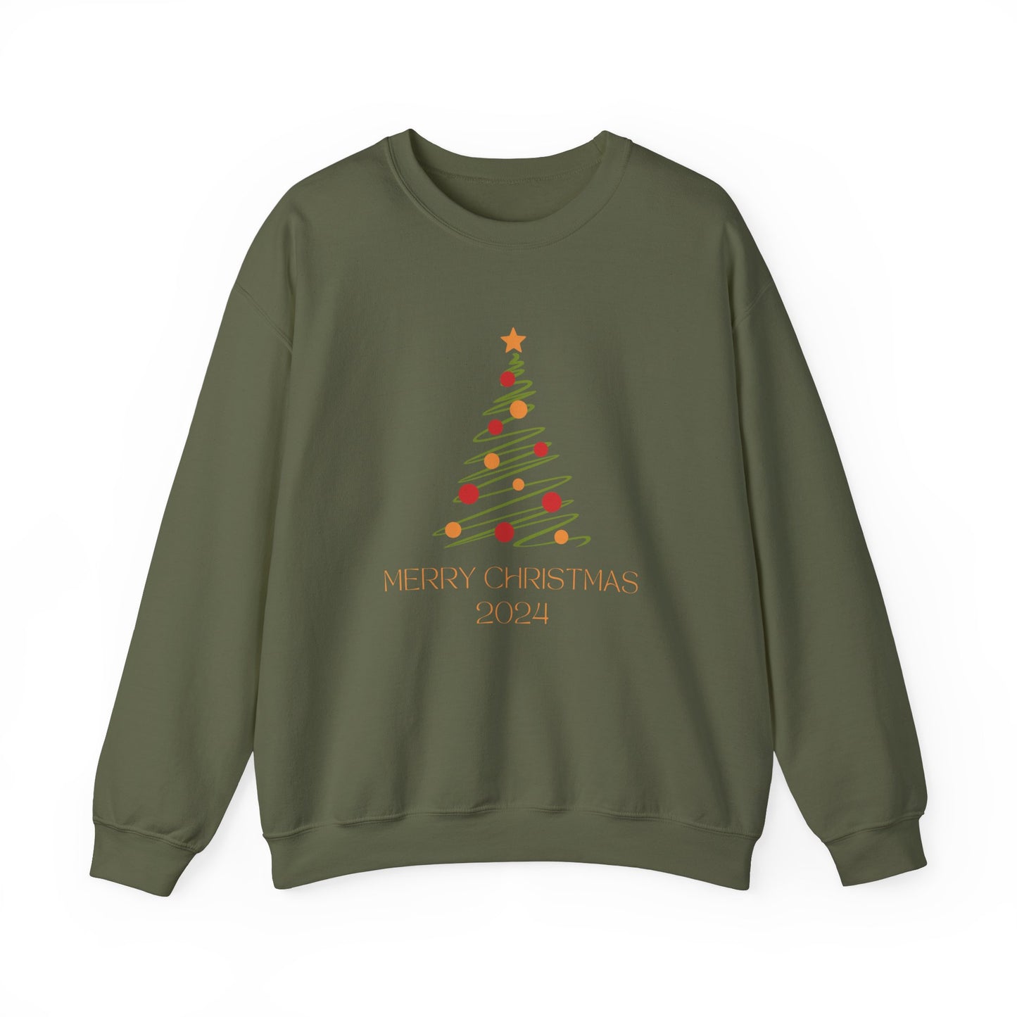 Unisex Heavy Blend Crewneck Sweatshirt Merry Christmas 2024 🎄✨