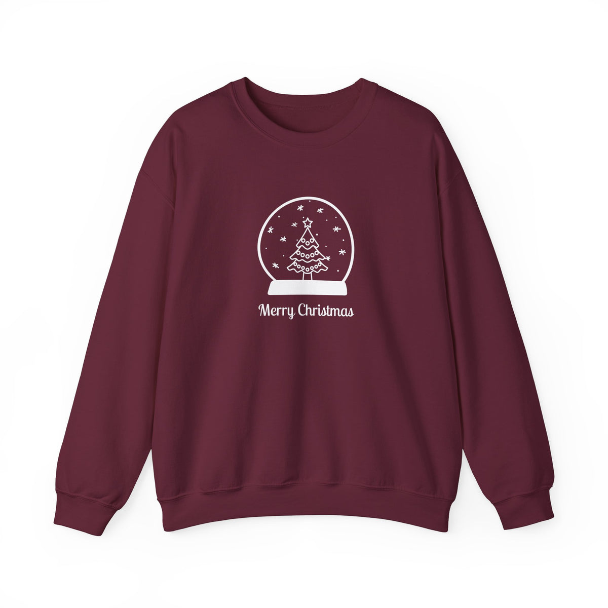 Snow Globe with Merry Christmas 🎄❄️✨ Unisex Heavy Blend Crewneck Sweatshirt