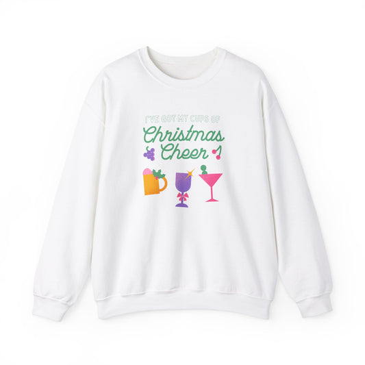 Unisex Heavy Blend Crewneck Sweatshirt Cups of Christmas Cheer 🍻🍹✨