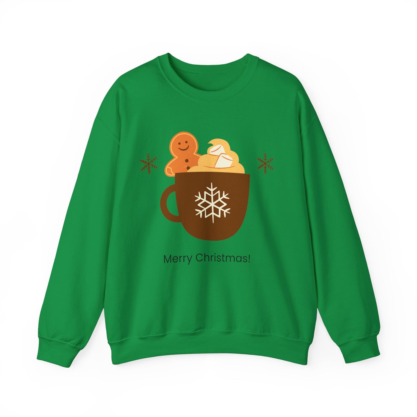 Unisex Heavy Blend Crewneck Sweatshirt Merry Christmas Gingerbread Man ☕🎄🍪