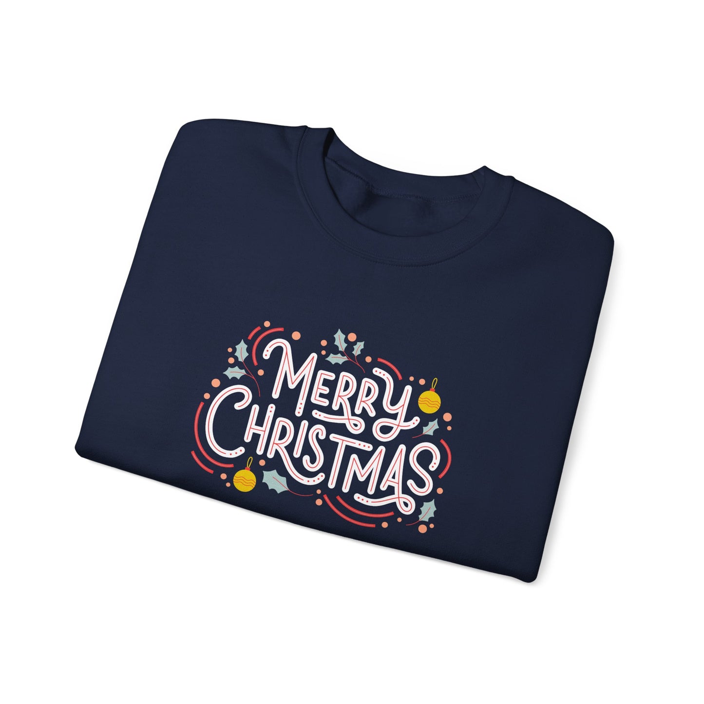 Unisex Heavy Blend Crewneck Sweatshirt Beautiful Merry Christmas Design 🎄✨