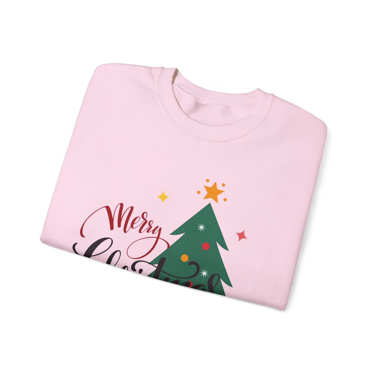 Unisex Heavy Blend Crewneck Sweatshirt Merry Christmas Tree Design 🎄✨