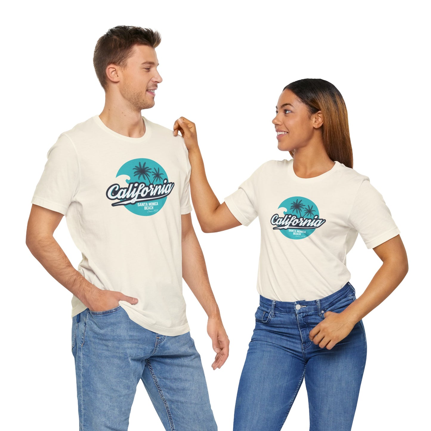 California Santa Monica Beach Unisex Jersey Short Sleeve Tee