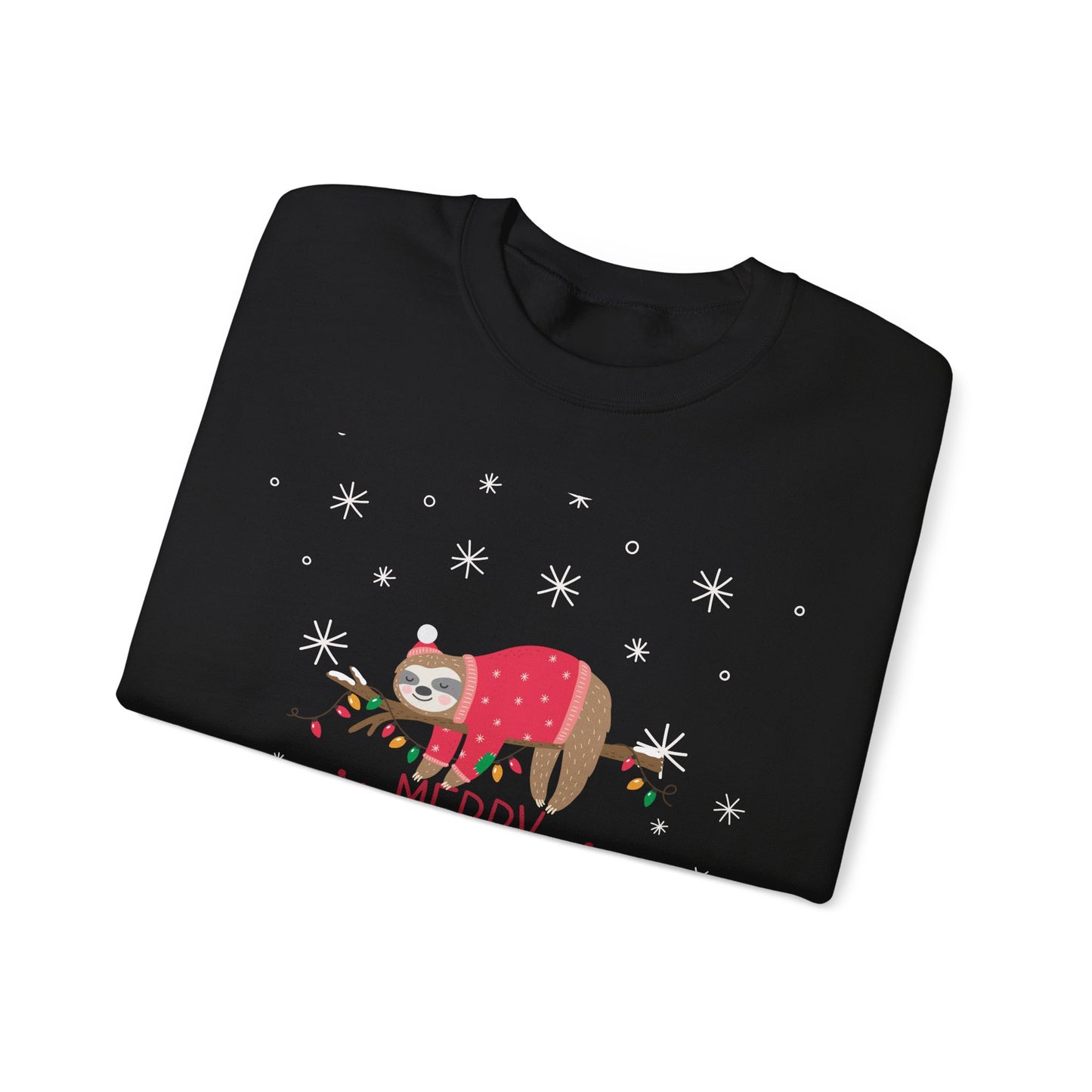 Merry Christmas Sloth 🎄🦥✨ Unisex Heavy Blend Crewneck Sweatshirt