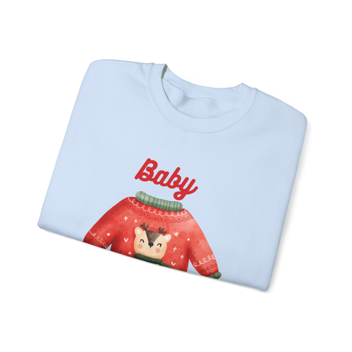 Unisex Heavy Blend Crewneck Sweatshirt Baby It's Cold Outside Reindeer 🎄❄️❤️