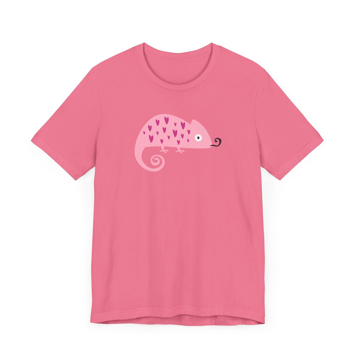 Unisex Jersey Short Sleeve Tee Pink Chameleon Love Heartfelt Charm