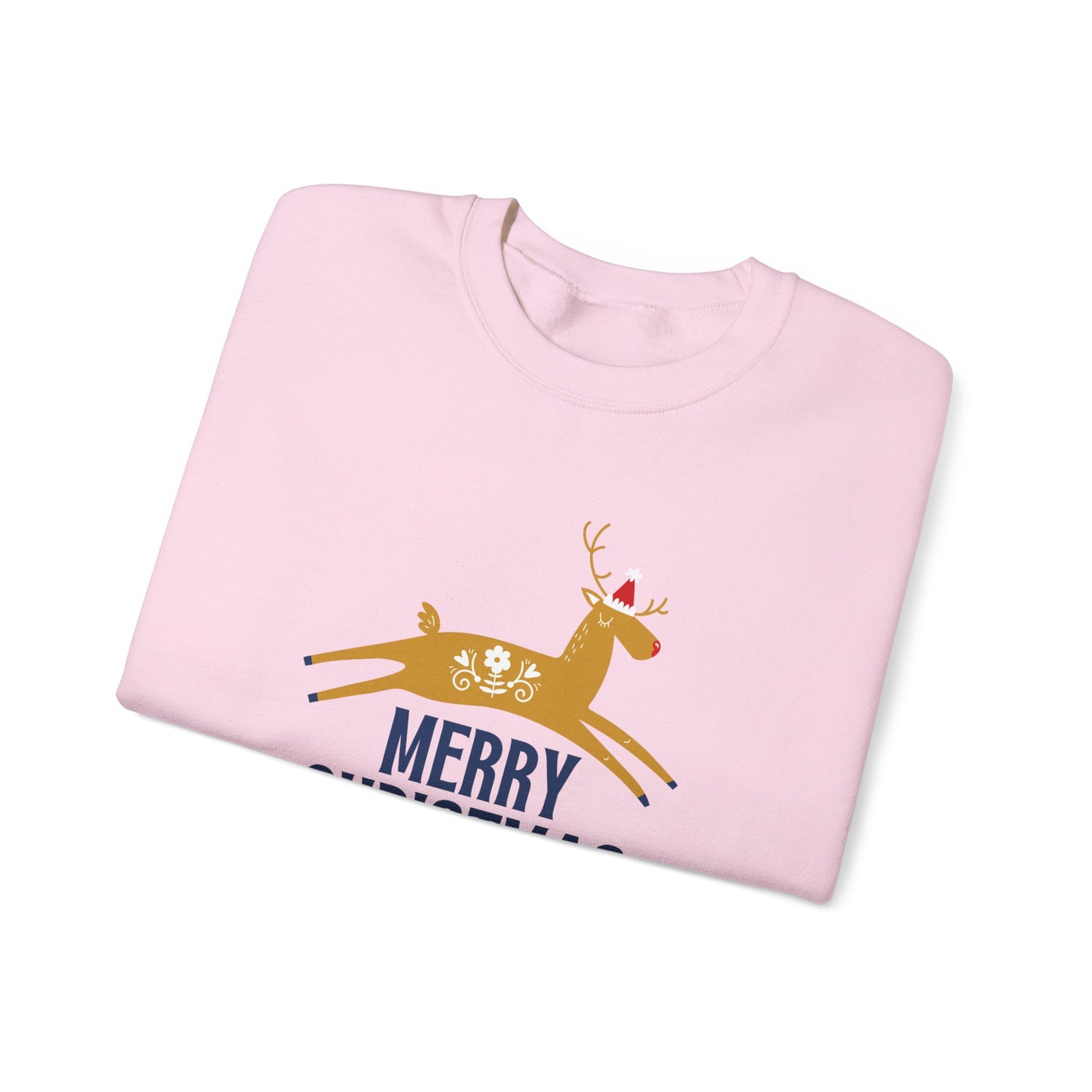 Unisex Heavy Blend Crewneck Sweatshirt Merry Christmas & Happy New Year Reindeer 🎄🦌✨