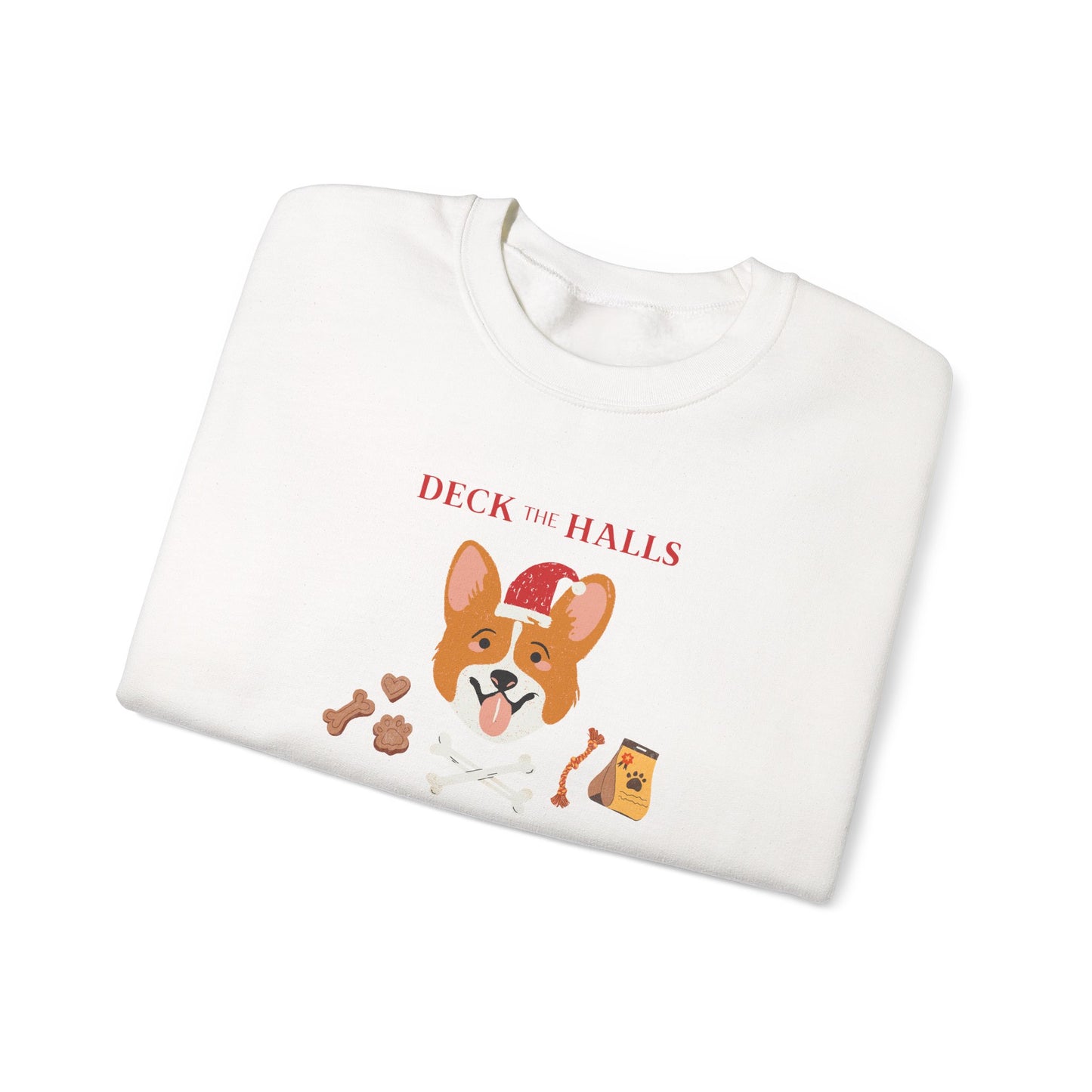 Deck The Halls With Loads Of Dog Treats 🐾🎄✨ Unisex Heavy Blend Crewneck Sweatshirt