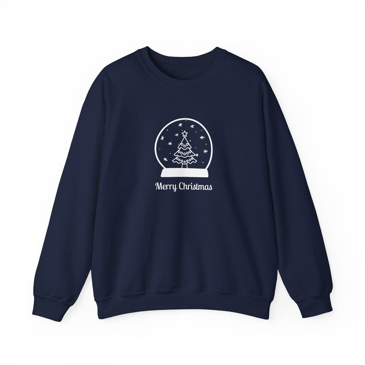 Snow Globe with Merry Christmas 🎄❄️✨ Unisex Heavy Blend Crewneck Sweatshirt