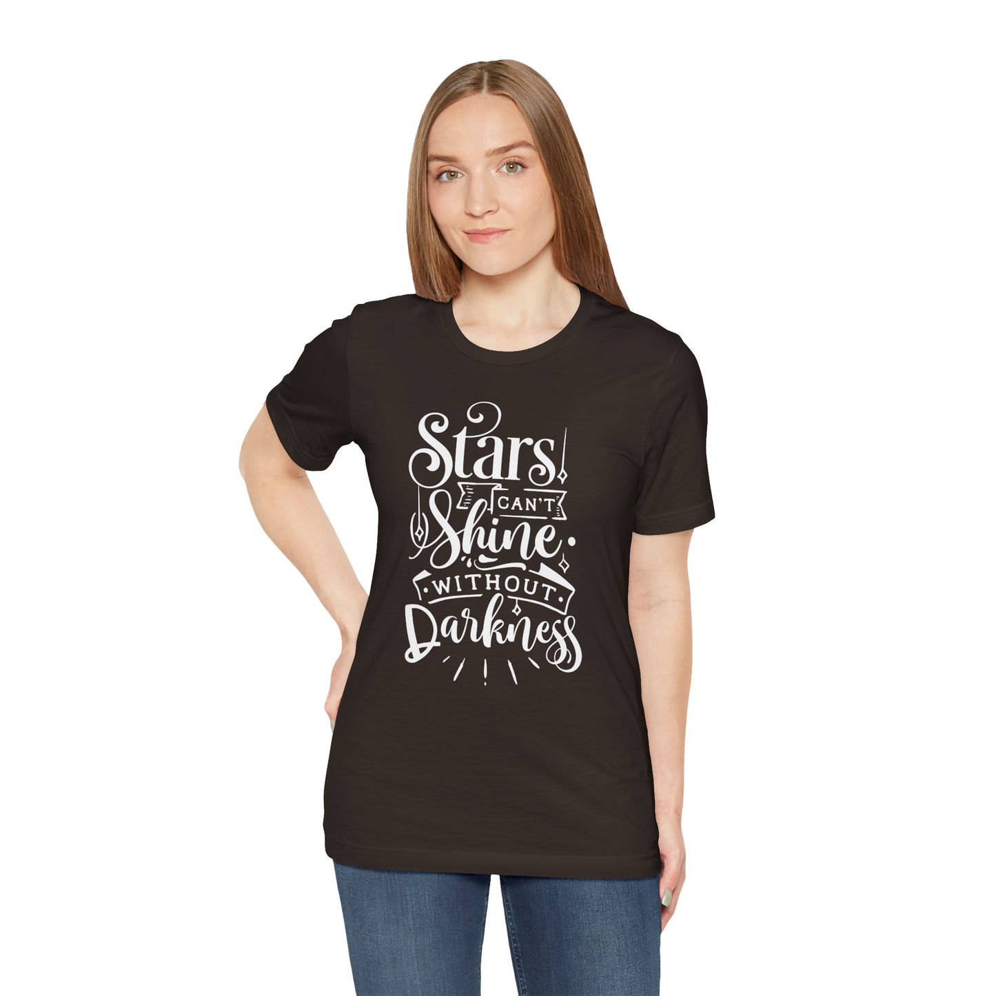 Stars Can't Shine Without Darkness Unisex Jersey Short Sleeve Tee