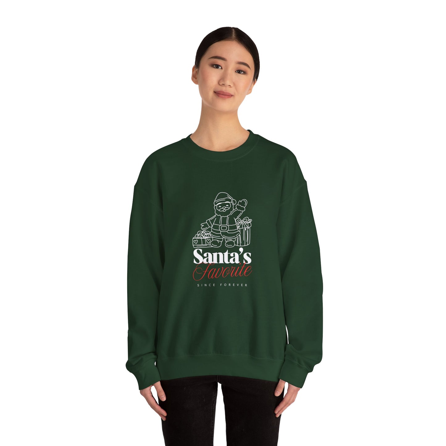 Unisex Heavy Blend Crewneck Sweatshirt Santa's Favorite Since Forever 🎅✨