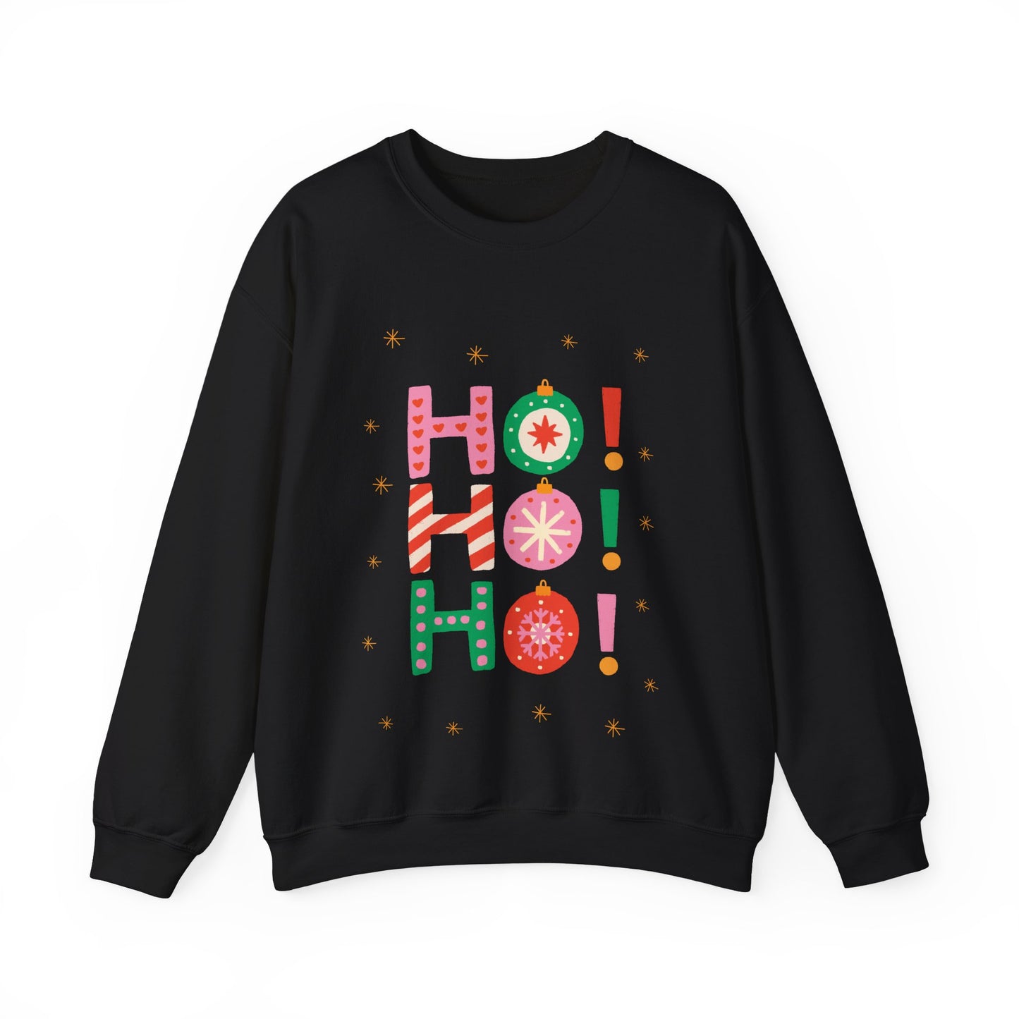 Unisex Heavy Blend Crewneck Sweatshirt Colorful Ho Ho Ho version 1 🎅✨