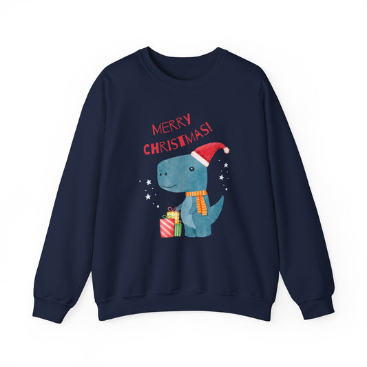 Unisex Heavy Blend Crewneck Sweatshirt Merry Christmas Dino 🎄🦖🎁