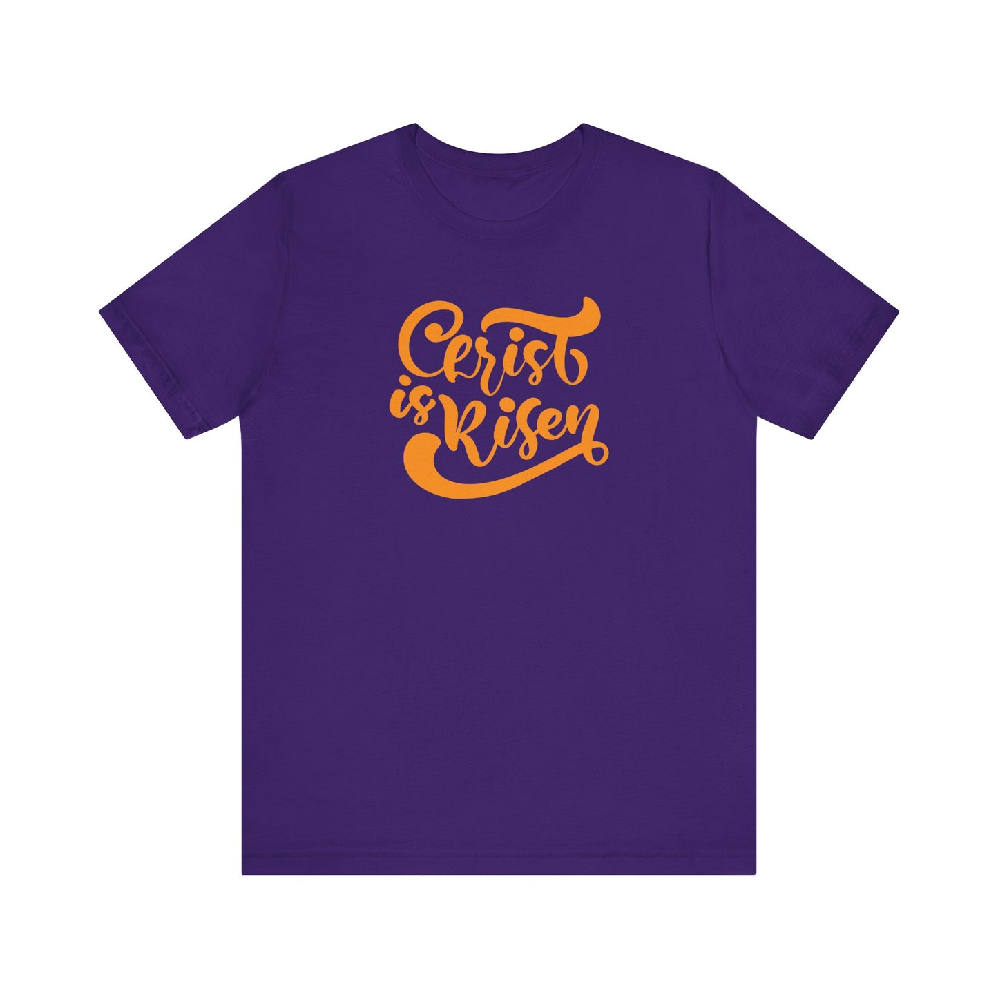 Christ is Risen Orange Print Unisex Jersey Short Sleeve Tee