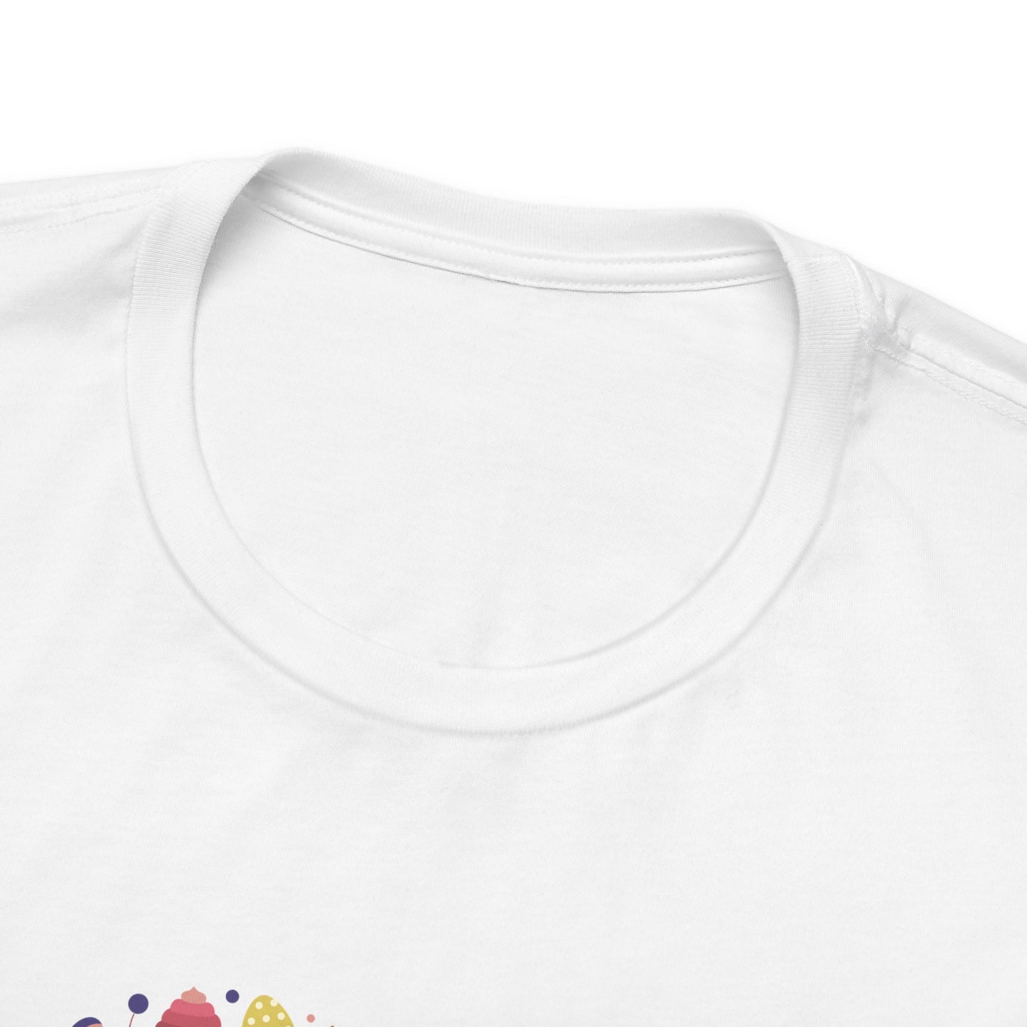 Hoppy Heart Colorful Easter Rabbit & Egg Collage Unisex Jersey Short Sleeve Tee