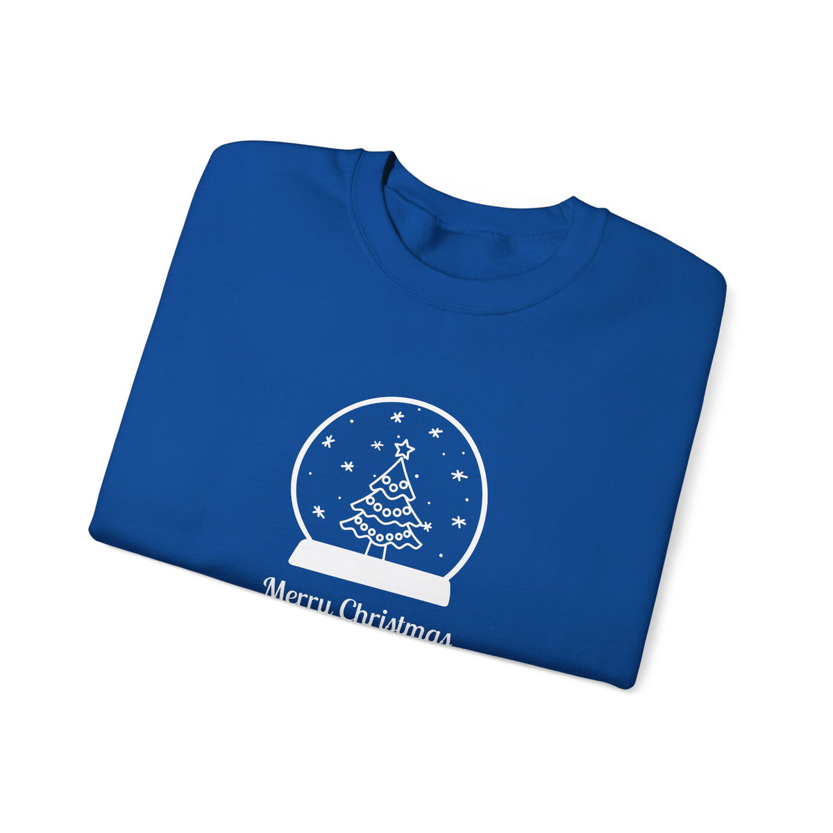 Snow Globe with Merry Christmas 🎄❄️✨ Unisex Heavy Blend Crewneck Sweatshirt
