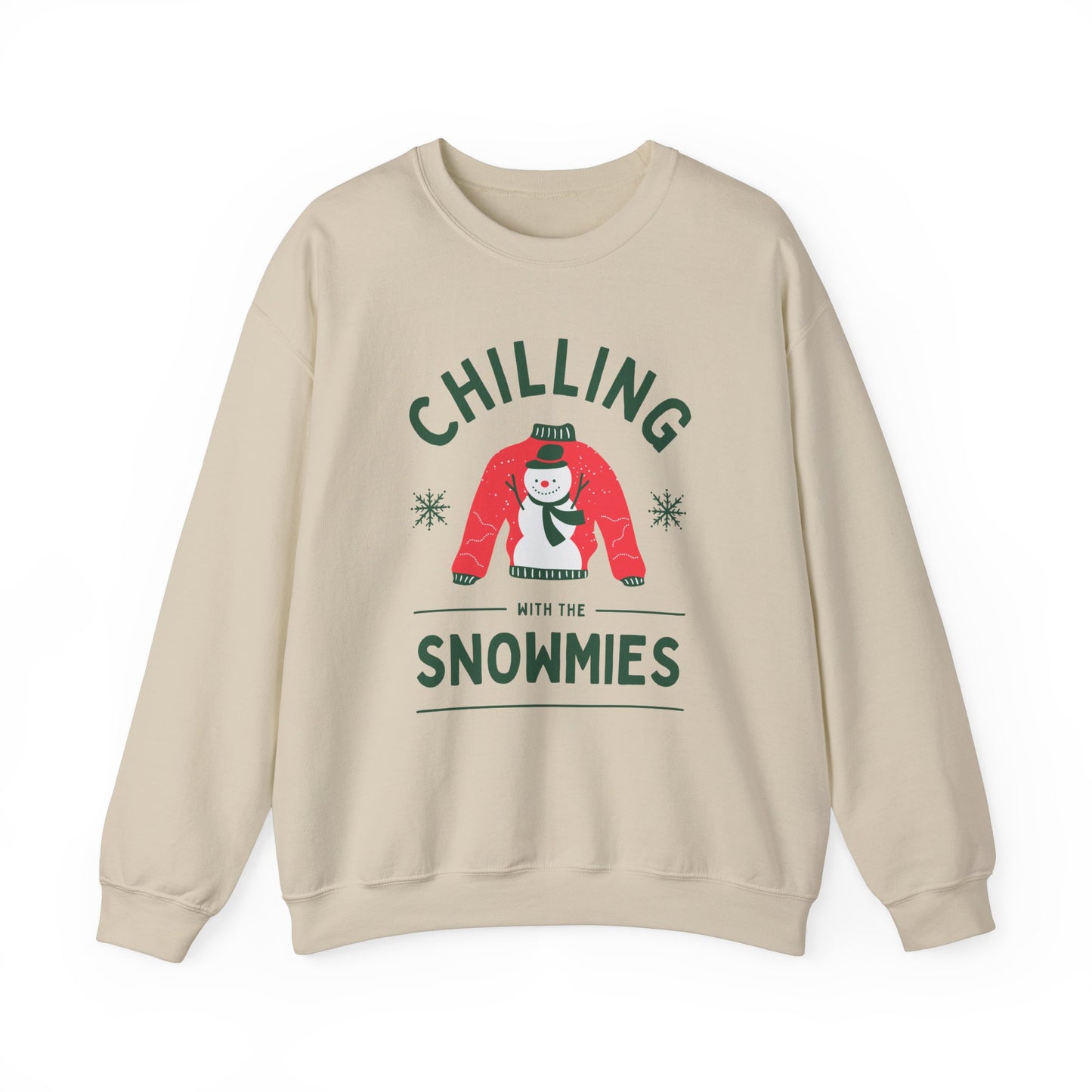 Unisex Heavy Blend Crewneck Sweatshirt Chilling With The Snowmies ☃️❄️✨