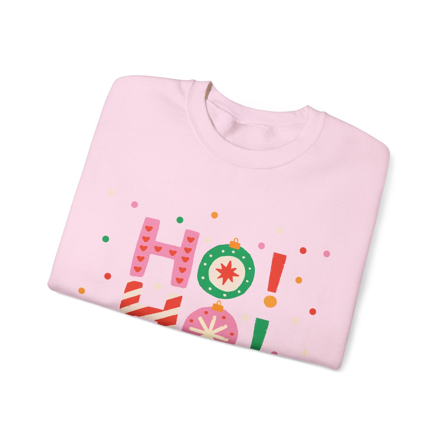 Unisex Heavy Blend Crewneck Sweatshirt Colorful Ho Ho Ho version 2 🎅✨