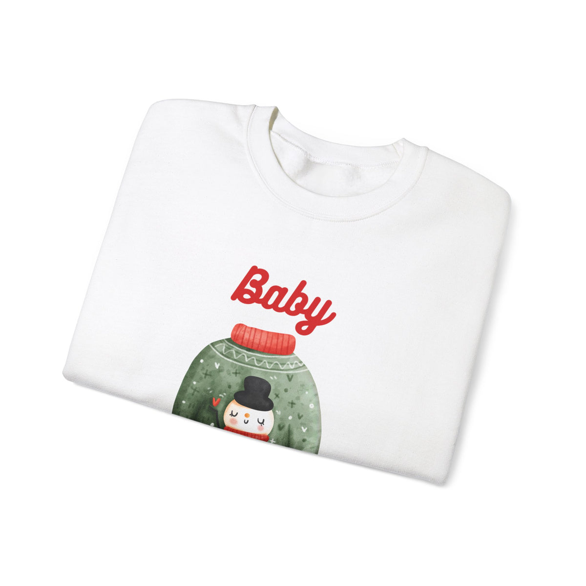 Unisex Heavy Blend Crewneck Sweatshirt Baby It's Cold Outside Snowman 🎄❄️❤️