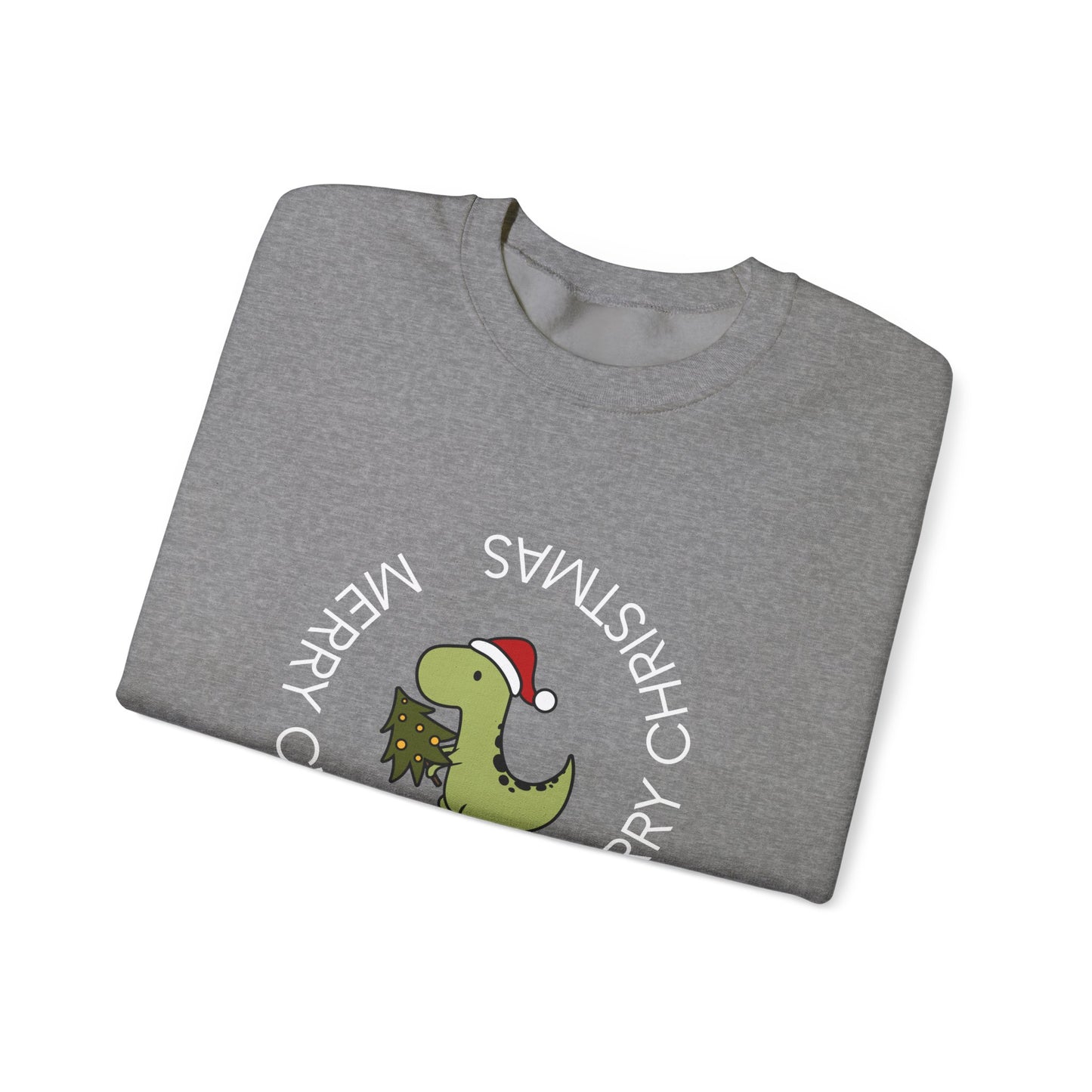 Dino-Merry Christmas 🎄🦖🎅 Unisex Heavy Blend Crewneck Sweatshirt