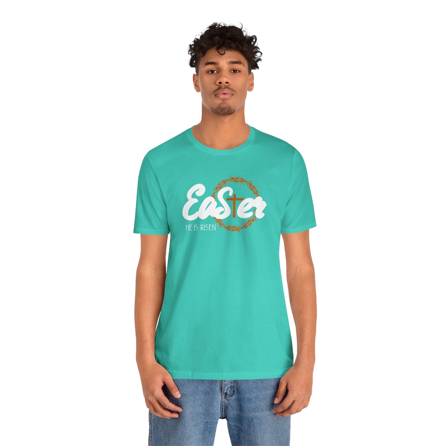 Easter He Is Risen Unisex Jersey Short Sleeve Tee