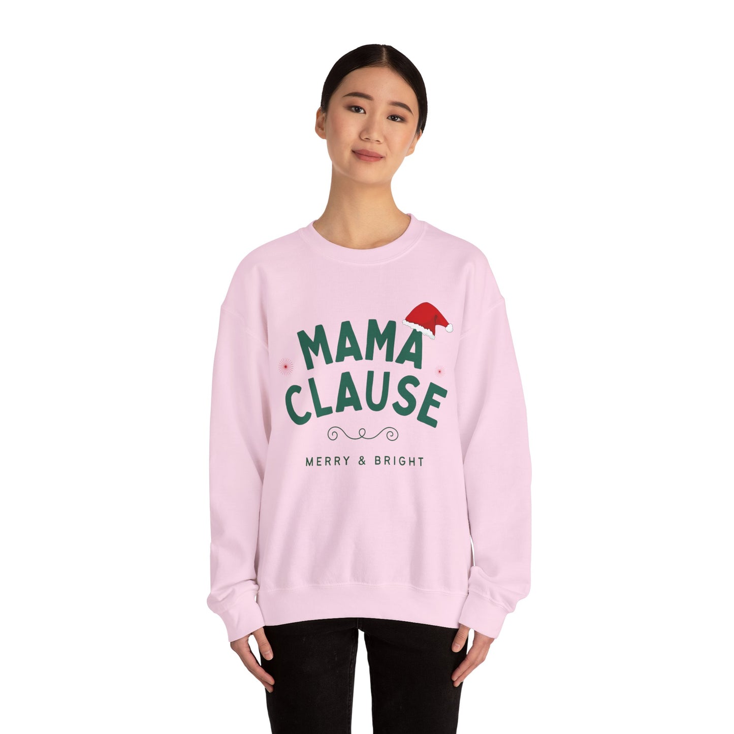 Unisex Heavy Blend Crewneck Sweatshirt Mama Clause Merry & Bright 🎄✨