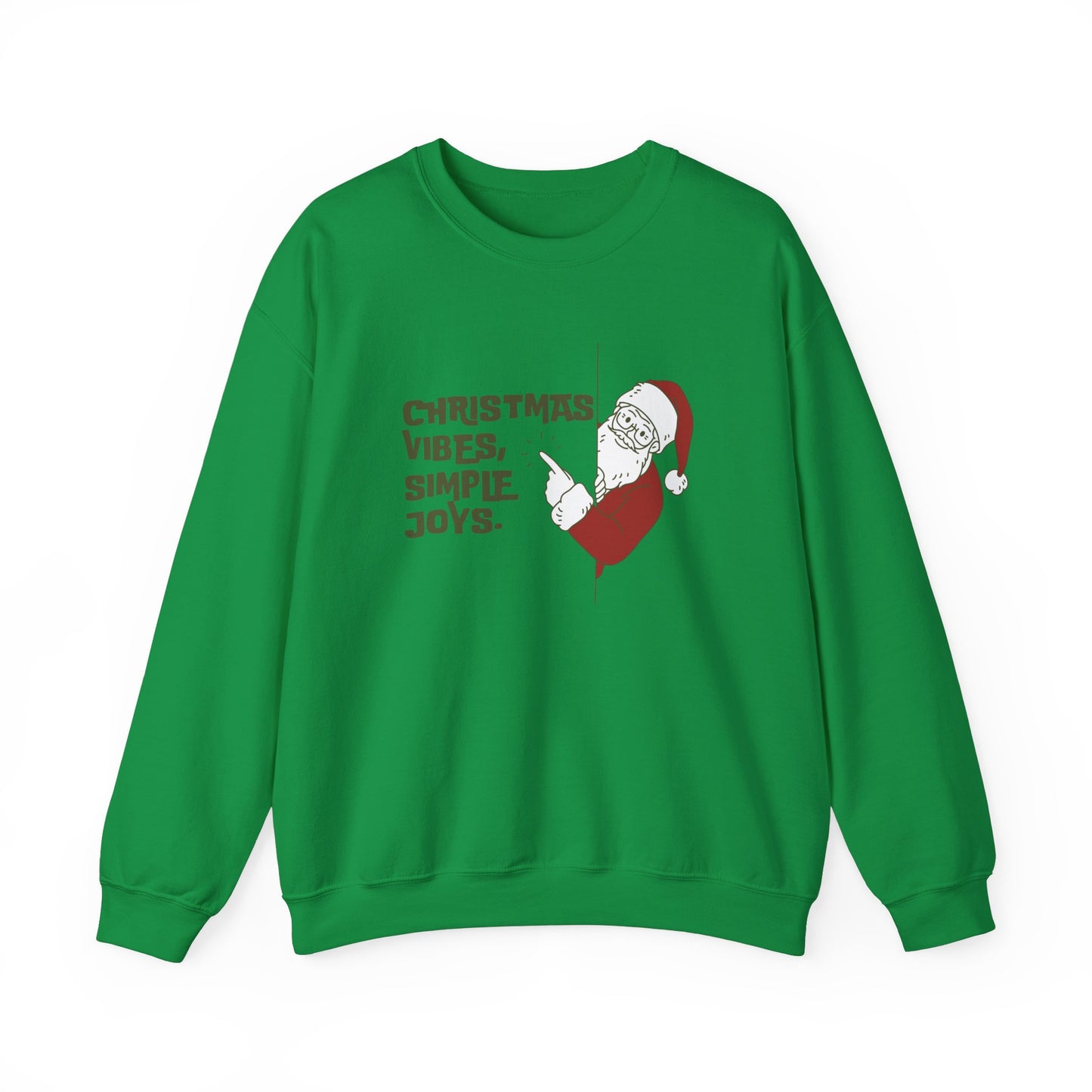 Unisex Heavy Blend Crewneck Sweatshirt Christmas Vibes Simple Joys with Santa 🎅✨