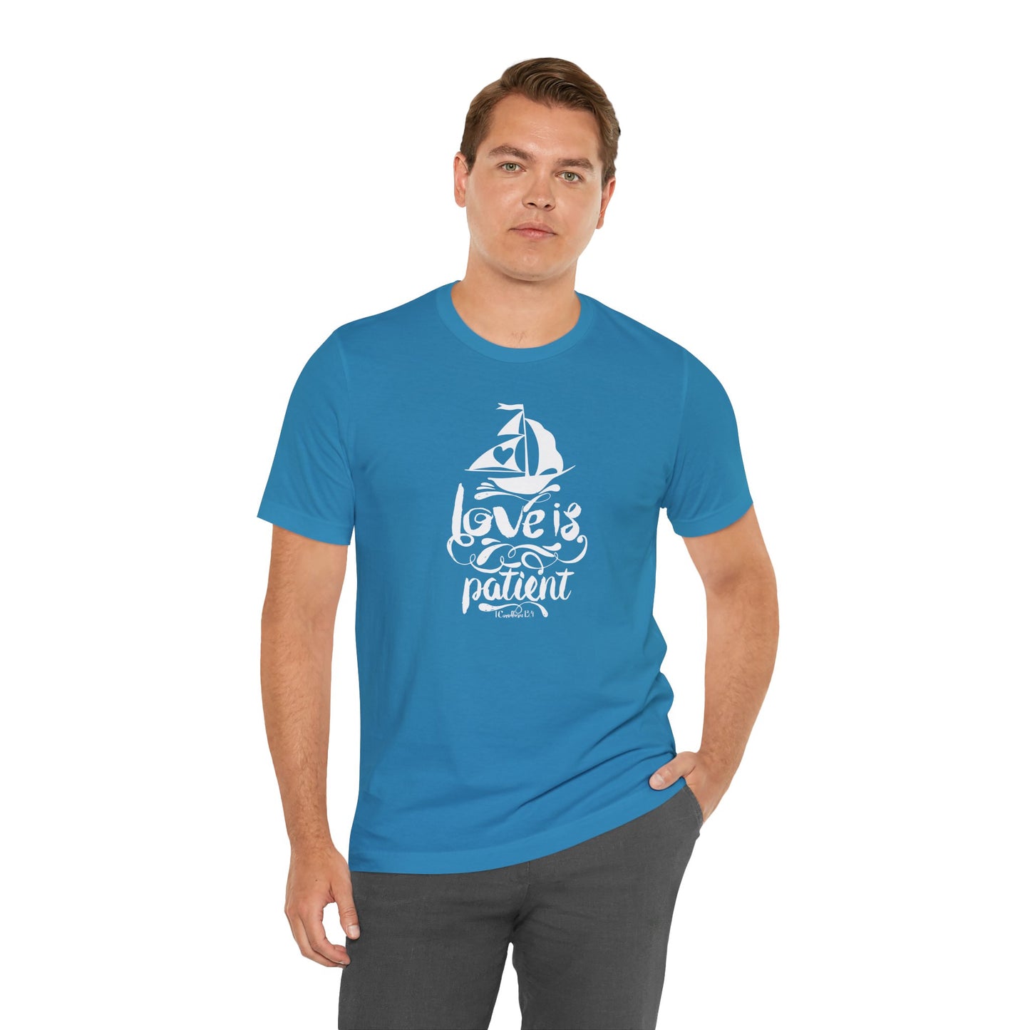 Love Is Patient Corinthians 13:4 Unisex Jersey Short Sleeve Tee
