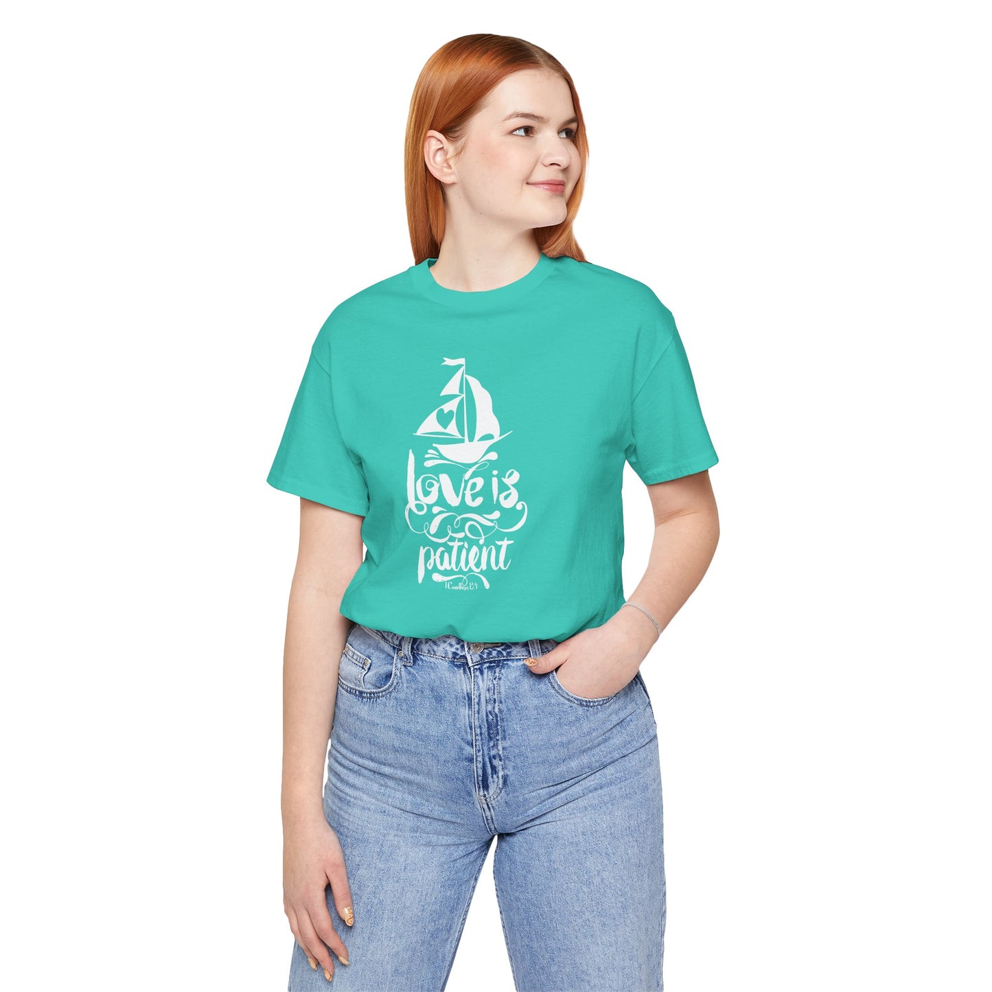 Love Is Patient Corinthians 13:4 Unisex Jersey Short Sleeve Tee