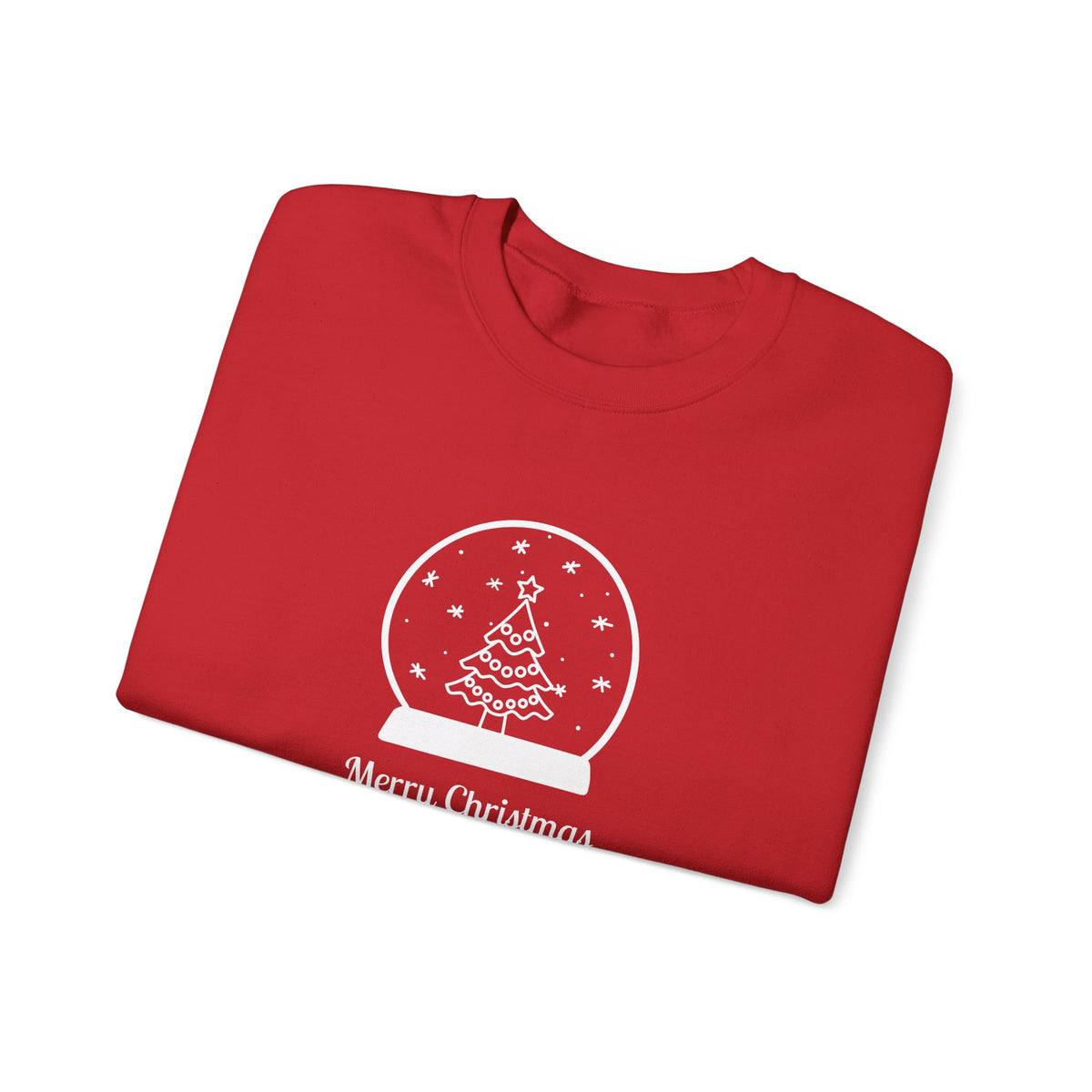 Snow Globe with Merry Christmas 🎄❄️✨ Unisex Heavy Blend Crewneck Sweatshirt