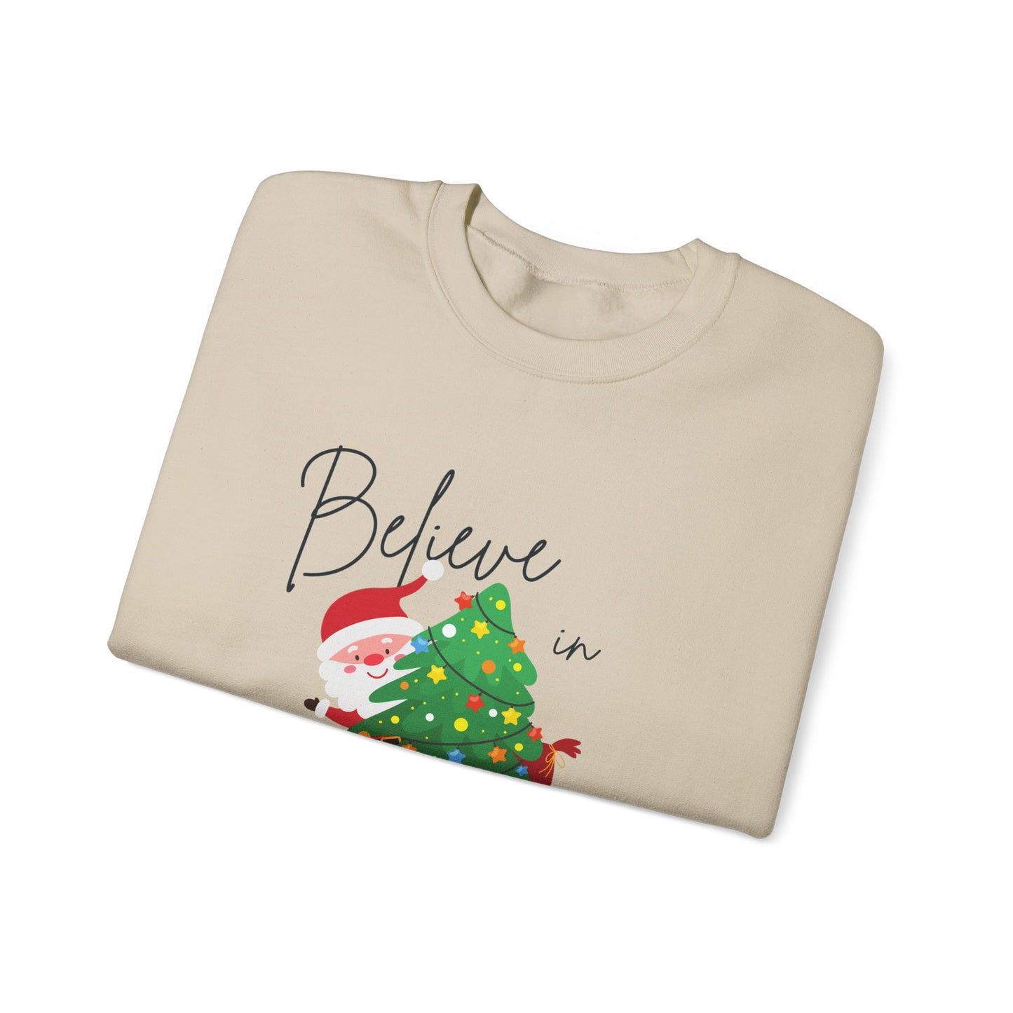 Unisex Heavy Blend Crewneck Sweatshirt Believe In Santa 🎅🎄✨